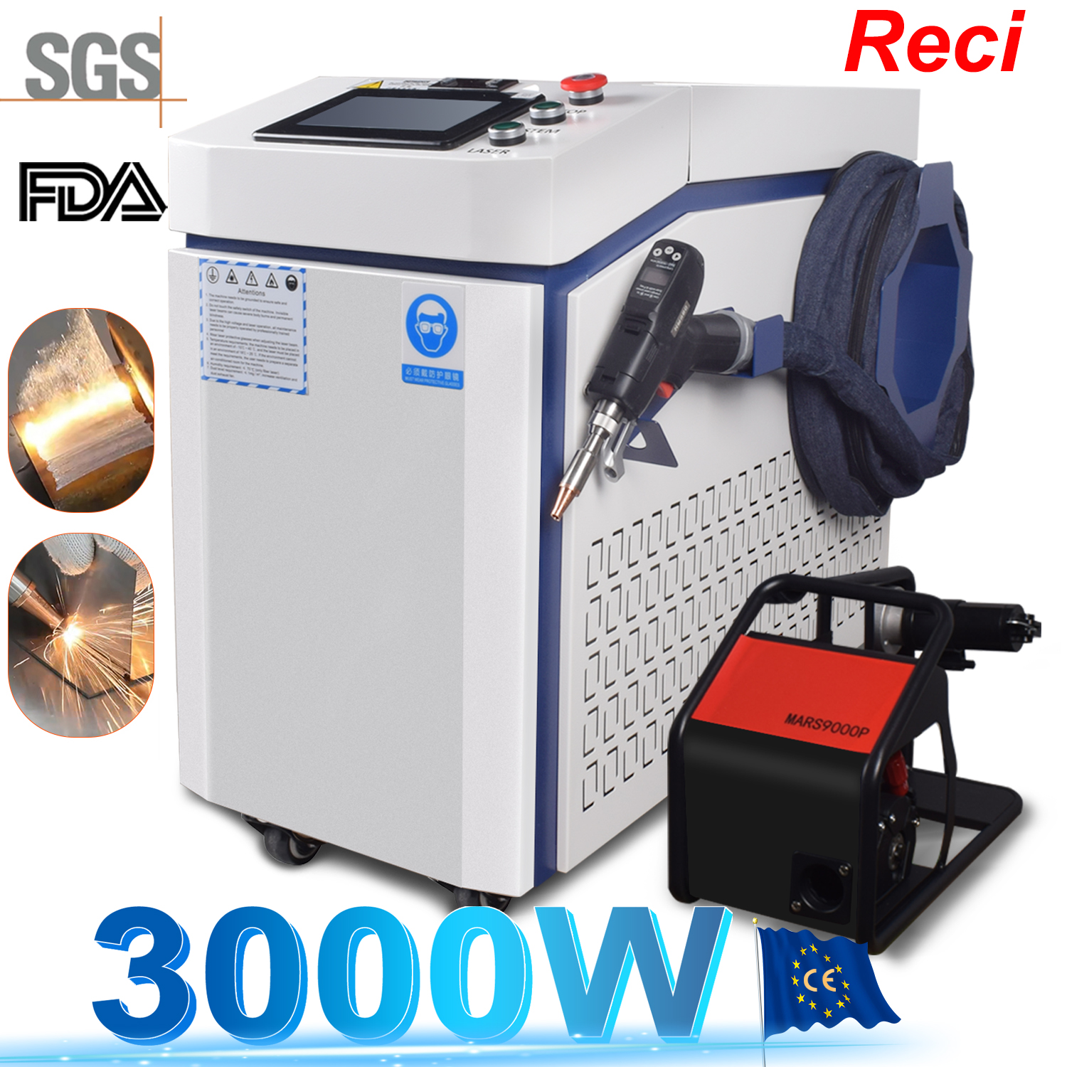 Industrial Laser Welding Machine Hand Held - 3000W 4 IN 1 Fiber Laser