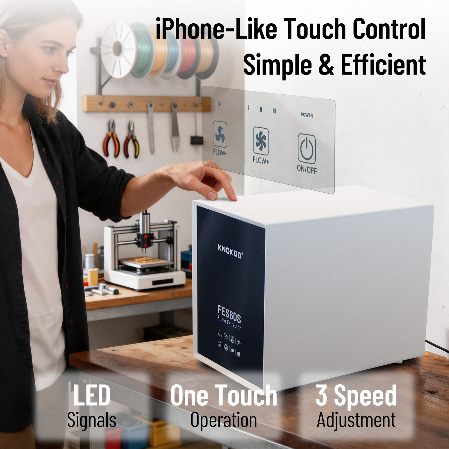 Desktop Smoke Air Purifier,Fum - Industrial Laser Fume Extractor recensione e prezzo