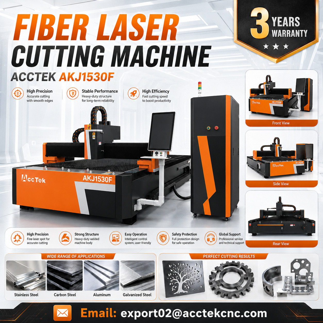 High Precision Fiber Laser Cut - Industrial Laser Cutter For Metal recensione e prezzo