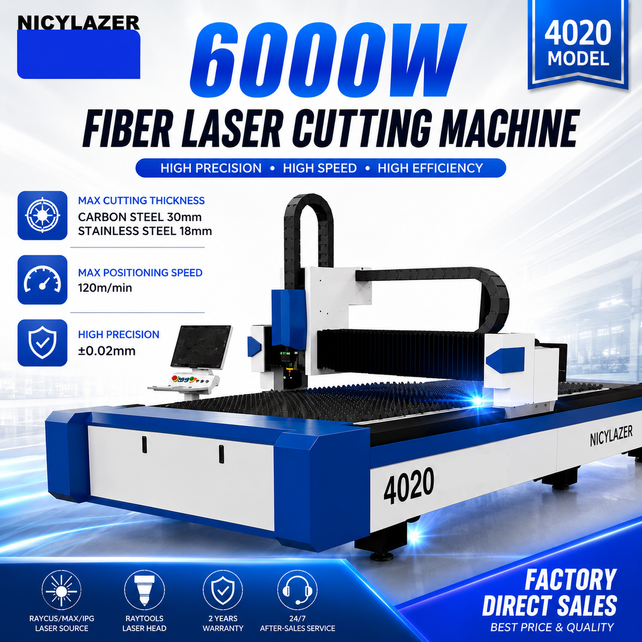 CNC Fiber Laser Cutting Machin - Industrial Laser Cutter For Metal recensione e prezzo